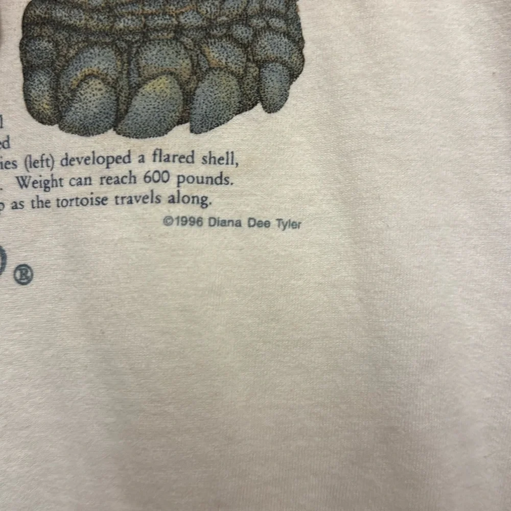 Vintage San Diego zoo white T shirt tee XXL 2XL 1996 Diana Dee Tyler Galapagos - Picture 6 of 7